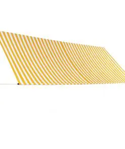 vidaXL Retractable Awning 400×150 cm Yellow and White