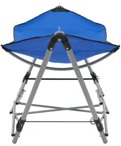 vidaXL Hammock with Foldable Stand Blue
