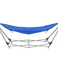 vidaXL Hammock with Foldable Stand Blue
