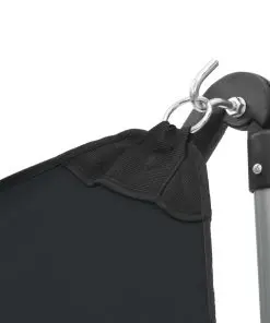 vidaXL Hammock with Foldable Stand Black
