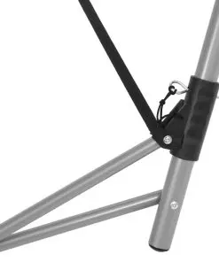 vidaXL Hammock with Foldable Stand Grey