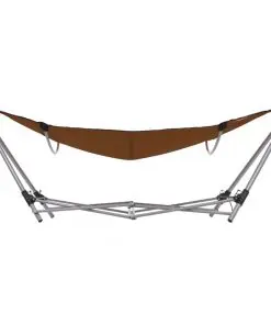 vidaXL Hammock with Foldable Stand Brown