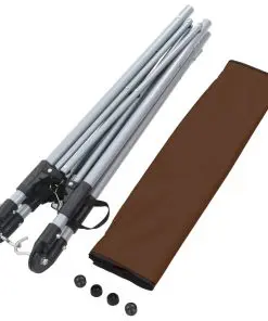 vidaXL Hammock with Foldable Stand Brown