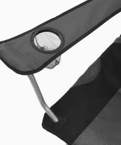 vidaXL Folding Camping Chairs 2 pcs 96x60x102 cm Grey