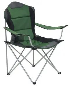 vidaXL Folding Camping Chairs 2 pcs 96x60x102 cm Green