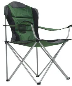 vidaXL Folding Camping Chairs 2 pcs 96x60x102 cm Green