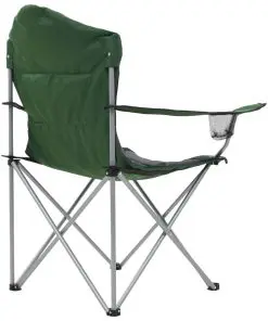 vidaXL Folding Camping Chairs 2 pcs 96x60x102 cm Green