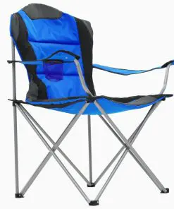 vidaXL Folding Camping Chairs 2 pcs 96x60x102 cm Blue
