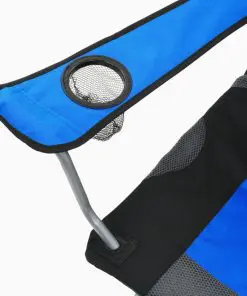 vidaXL Folding Camping Chairs 2 pcs 96x60x102 cm Blue