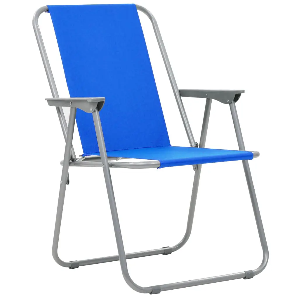 vidaXL Folding Camping Chairs 2 pcs 52x59x80 cm Blue