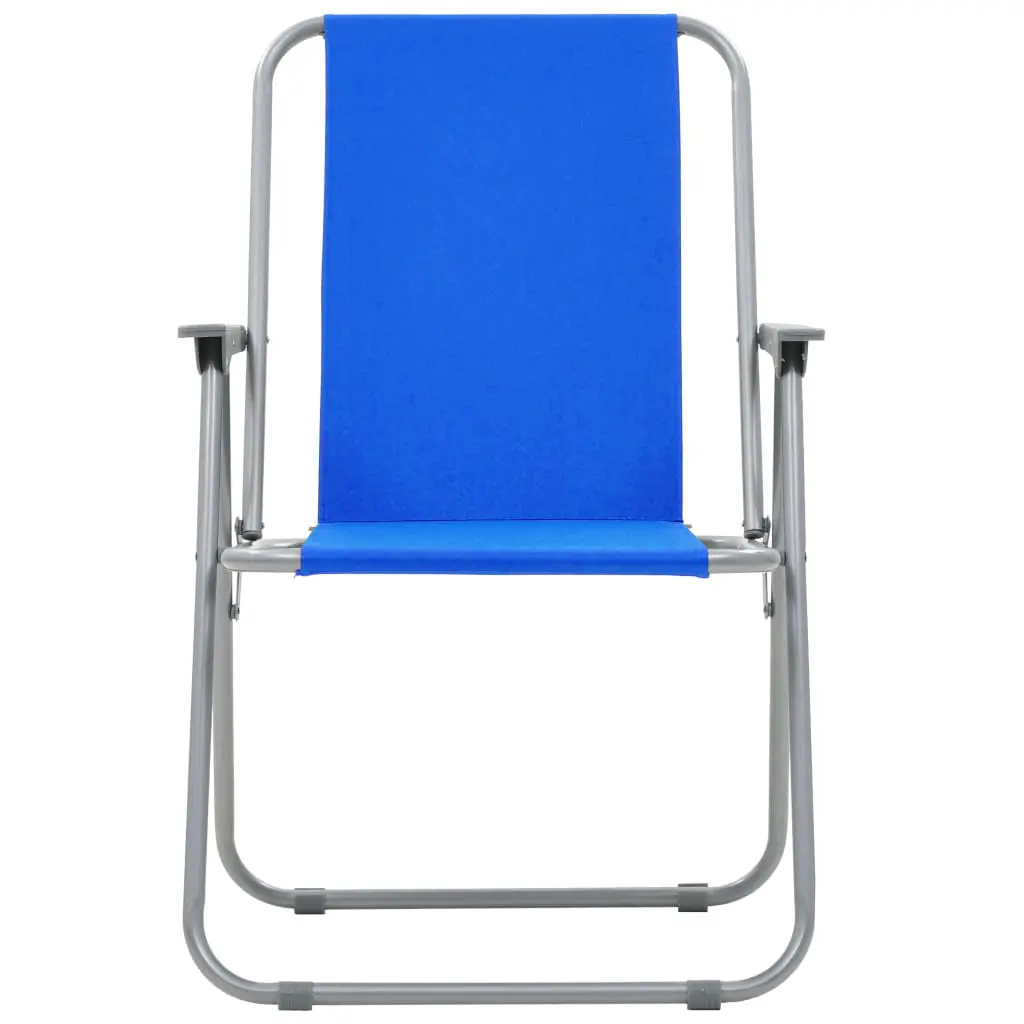 vidaXL Folding Camping Chairs 2 pcs 52x59x80 cm Blue