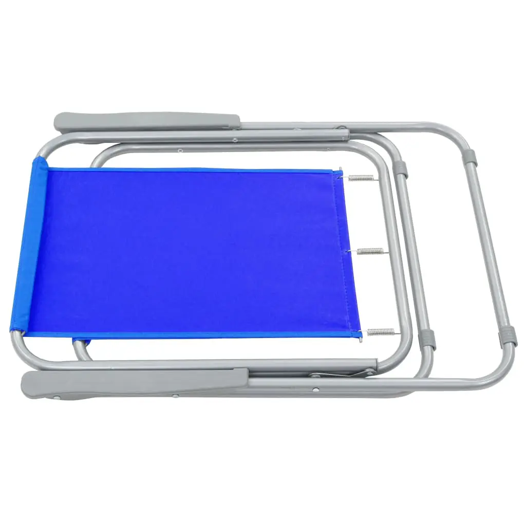 vidaXL Folding Camping Chairs 2 pcs 52x59x80 cm Blue