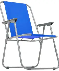 vidaXL Folding Camping Chairs 2 pcs 52x59x80 cm Blue