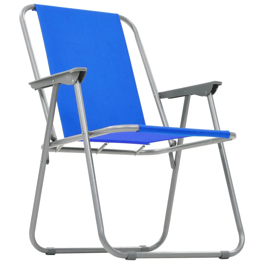 vidaXL Folding Camping Chairs 2 pcs 52x59x80 cm Blue