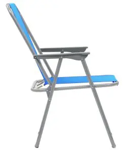 vidaXL Folding Camping Chairs 2 pcs 52x59x80 cm Blue