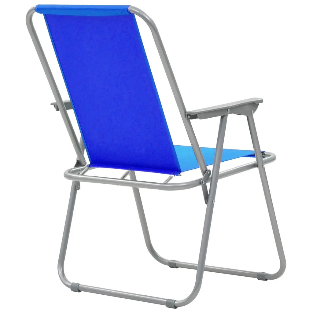 vidaXL Folding Camping Chairs 2 pcs 52x59x80 cm Blue