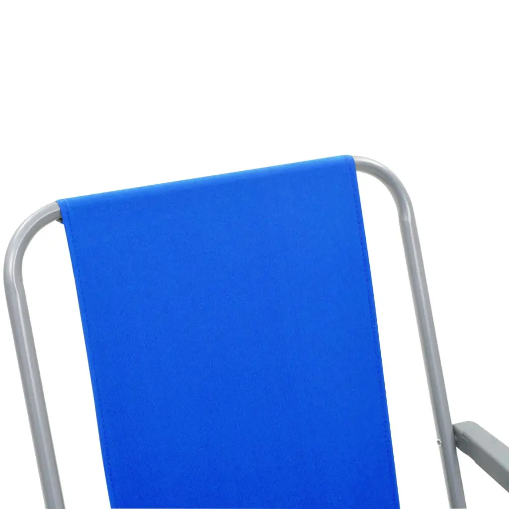 vidaXL Folding Camping Chairs 2 pcs 52x59x80 cm Blue