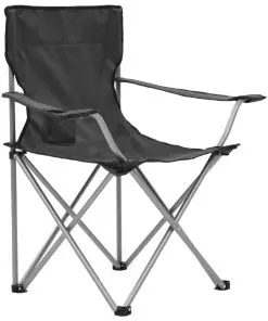 vidaXL Camping Table and Chair Set 3 Pieces Grey