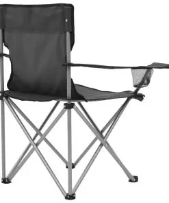 vidaXL Camping Table and Chair Set 3 Pieces Grey