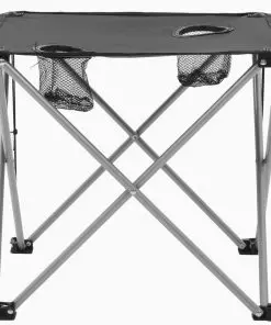 vidaXL Camping Table and Chair Set 3 Pieces Grey