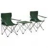 vidaXL Camping Table and Chair Set 3 Pieces Green vidaXL Camping Table and Chair Set 3 Pieces Green