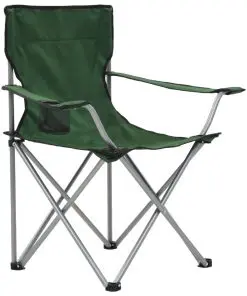 vidaXL Camping Table and Chair Set 3 Pieces Green