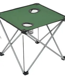 vidaXL Camping Table and Chair Set 3 Pieces Green