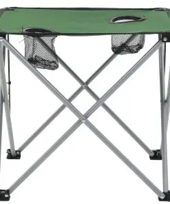 vidaXL Camping Table and Chair Set 3 Pieces Green