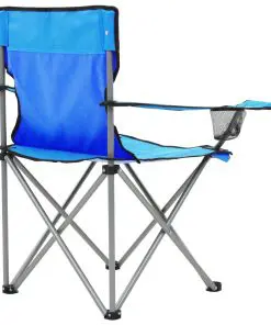 vidaXL Camping Table and Chair Set 3 Pieces Blue