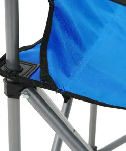 vidaXL Camping Table and Chair Set 3 Pieces Blue