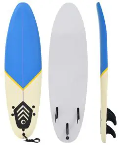 vidaXL Surfboard 170 cm Blue and Cream