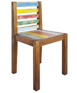 vidaXL Dining Chairs 6 pcs Solid Reclaimed Boat Wood