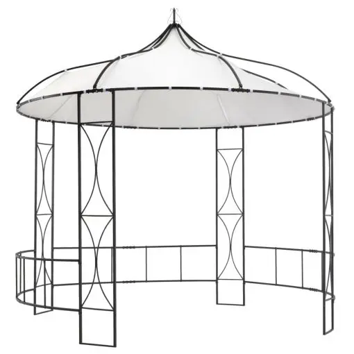 vidaXL Gazebo 300x300x290 cm White Round