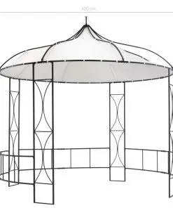 vidaXL Gazebo 300x300x290 cm White Round