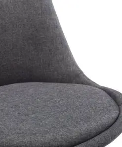 vidaXL Dining Chairs 4 pcs Dark Grey Fabric