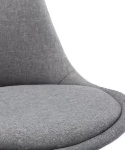 vidaXL Dining Chairs 2 pcs Light Grey Fabric