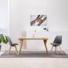 vidaXL Dining Chairs 2 pcs Light Grey Fabric