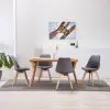 vidaXL Dining Chairs 4 pcs Light Grey Fabric vidaXL Dining Chairs 4 pcs Light Grey Fabric