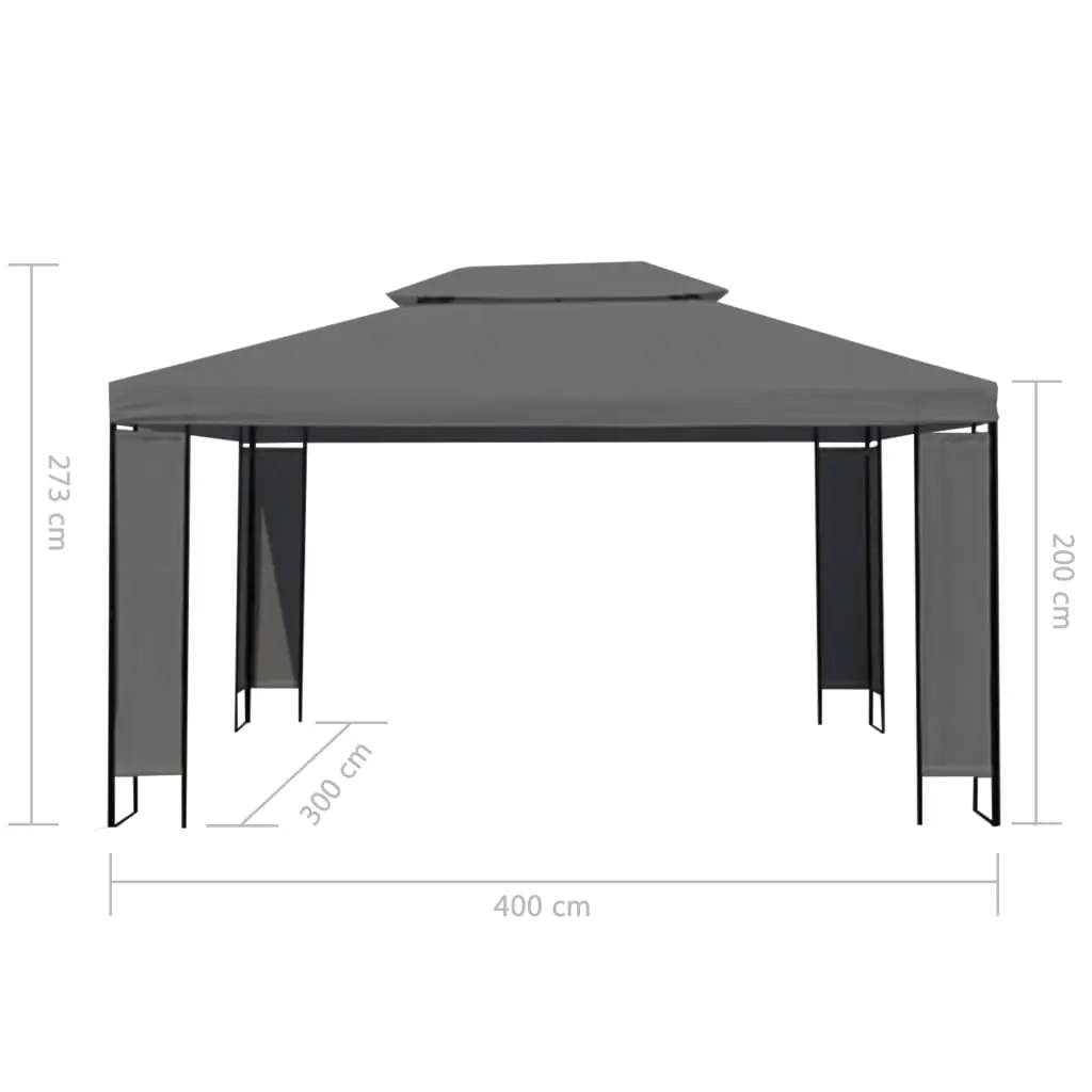 vidaXL Gazebo Anthracite 300×400 cm