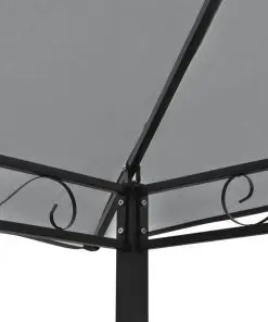 vidaXL Garden Pavilion with Table and Benches 2.5×1.5×2.4 m Anthracite