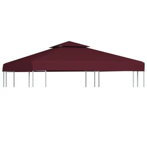 vidaXL 2-Tier Gazebo Top Cover 310 g/m² 3×3 m Bordeaux