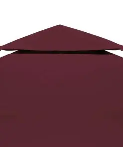 vidaXL 2-Tier Gazebo Top Cover 310 g/m² 3×3 m Bordeaux
