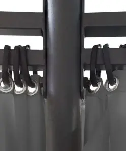 vidaXL Gazebo with Curtains Round 3.5×2.7 m Anthracite