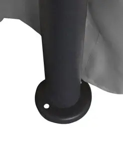 vidaXL Gazebo with Curtains Round 3.5×2.7 m Anthracite