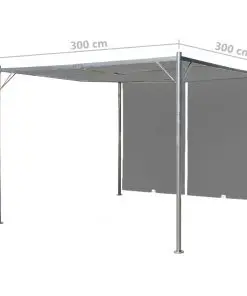 vidaXL Garden Pergola with Retractable Roof 300x300x225 cm Anthracite