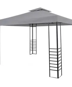 vidaXL Garden Gazebo Powder-Coated Steel 300x300x270m Anthracite