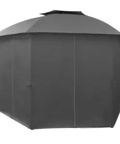 vidaXL Garden Marquee Pavilion Tent with Curtains Hexagonal 360×265 cm