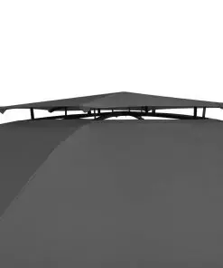 vidaXL Garden Marquee Pavilion Tent with Curtains Hexagonal 360×265 cm