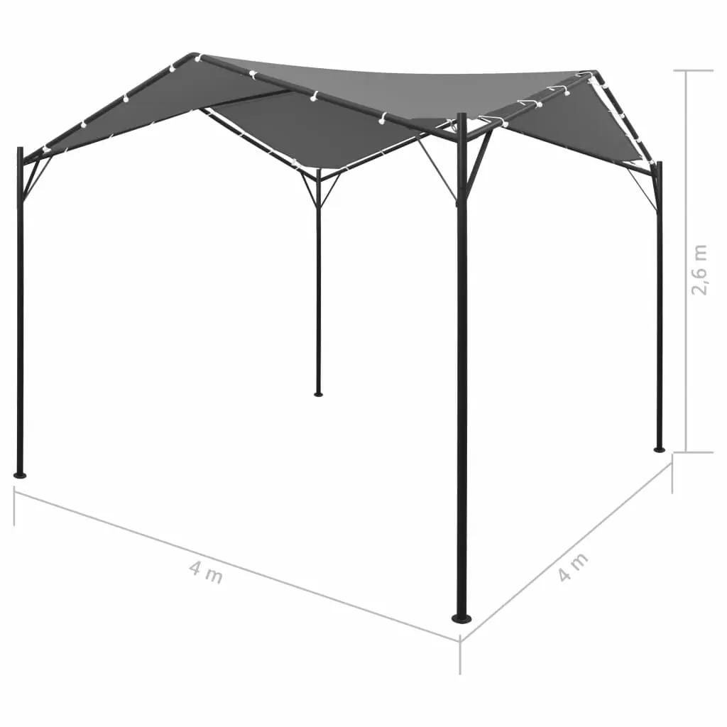 vidaXL Gazebo 4×4 m Anthracite