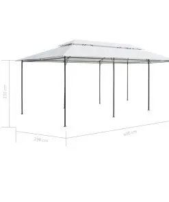 vidaXL Gazebo 600x298x270 cm White